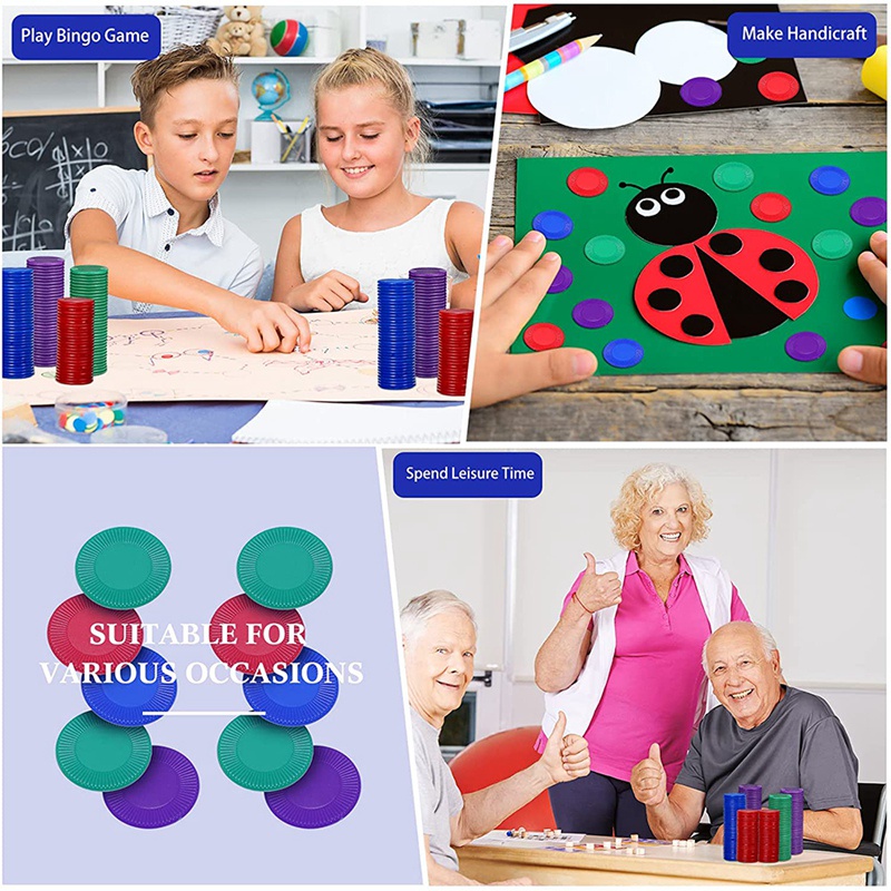 Set 400 Thẻ Bài Nhựa 4 Màu Chơi Game