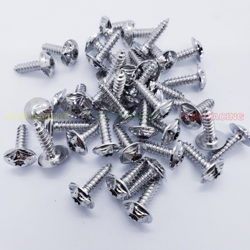 Ốc salaya thái 5li18 xoắn dàn áo yamaha chất liệu inox 304