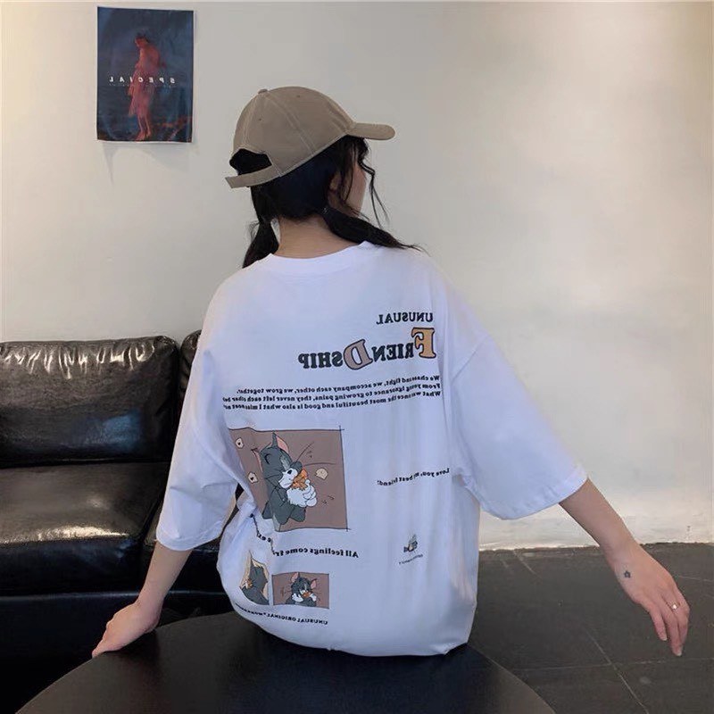 [TOP] Áo Thun FriendShip - Áo thun tay lỡ form rộng Unisex 38-65kg Nam Nữ  [VIDEO+ẢNH THẬT]