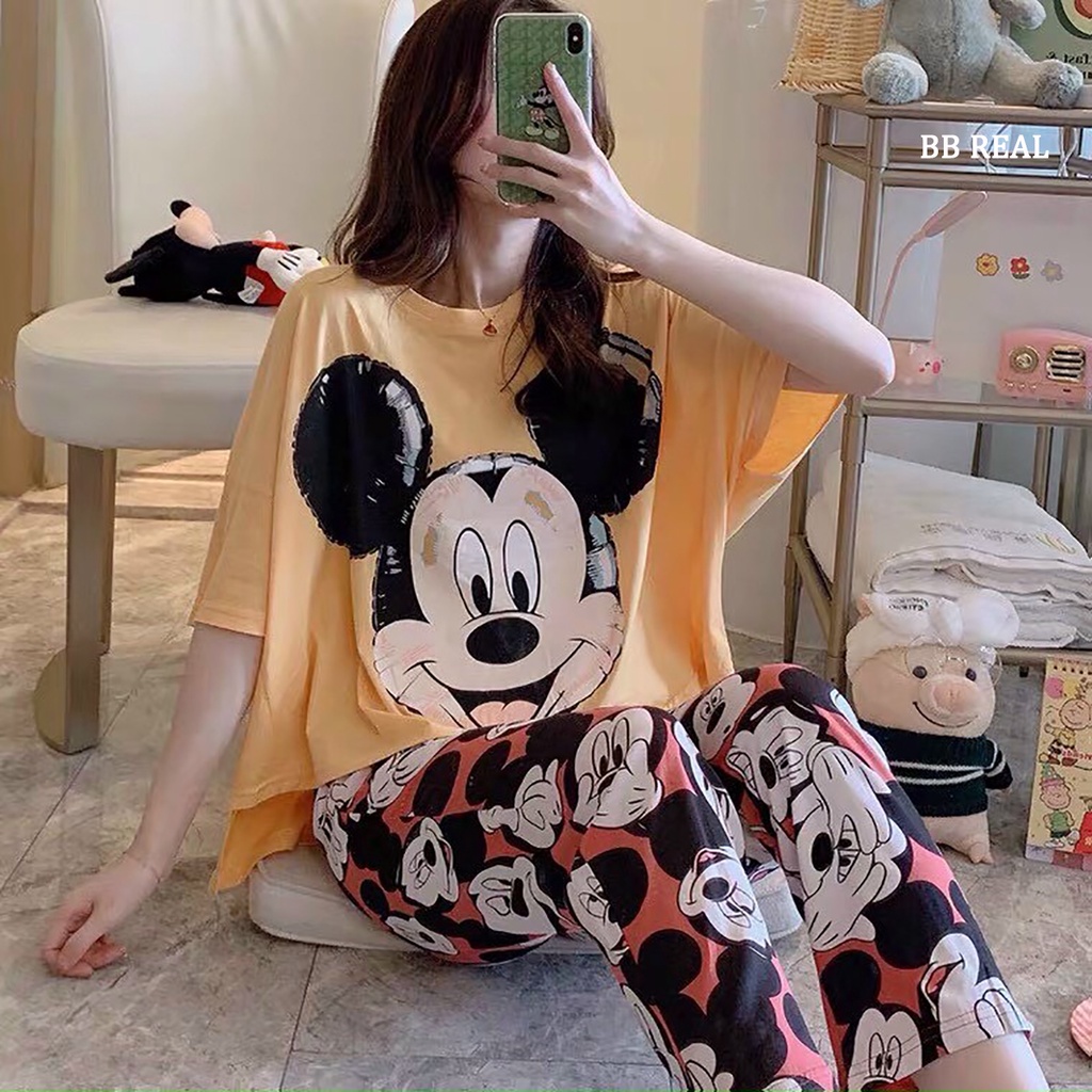Đồ Bộ Mặc ở Nhà Bộ Đồ Ngủ Nữ Quần Dài Pijama Thun Lạnh Đẹp [CODE 37-40] Freesize Từ 45-60Kg - BB REAL | BigBuy360 - bigbuy360.vn