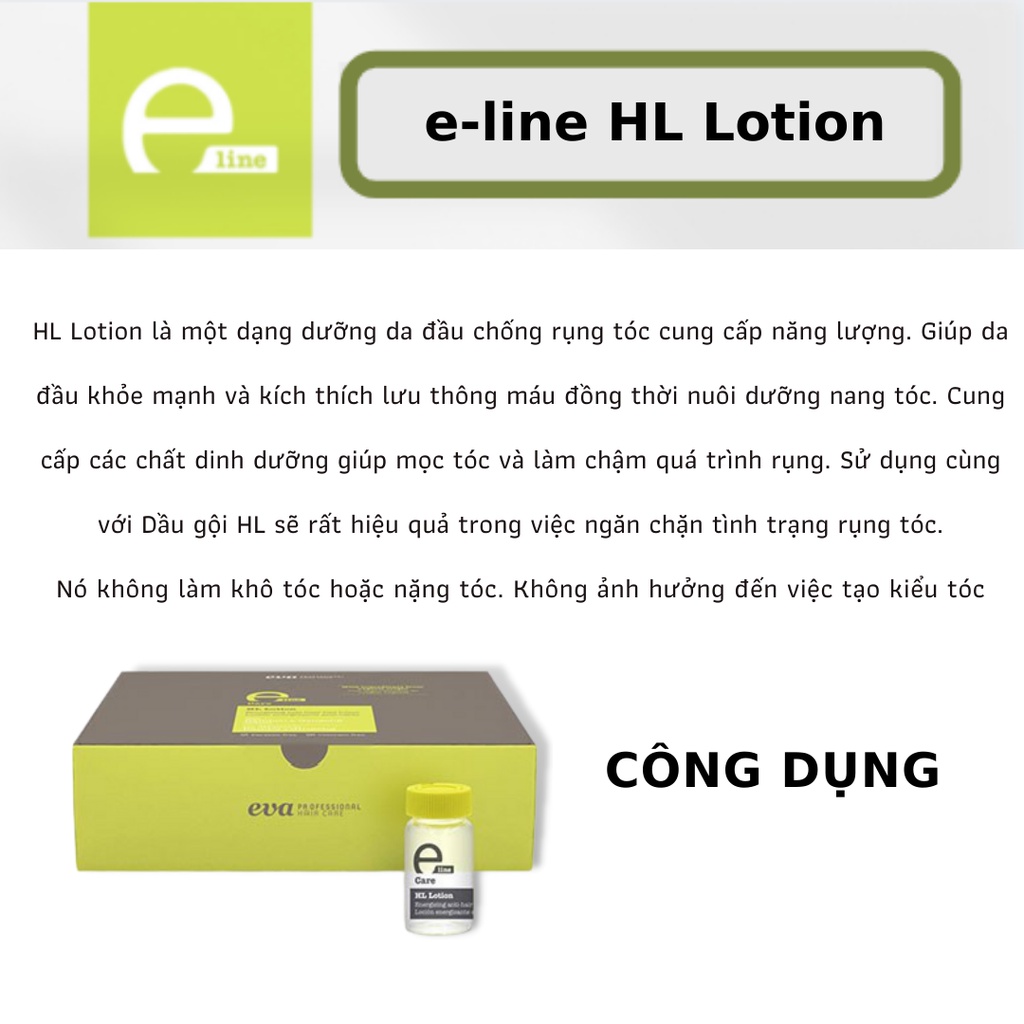 Dưỡng da đầu chống rụng và kích thích mọc tóc E-Line HL Lotion