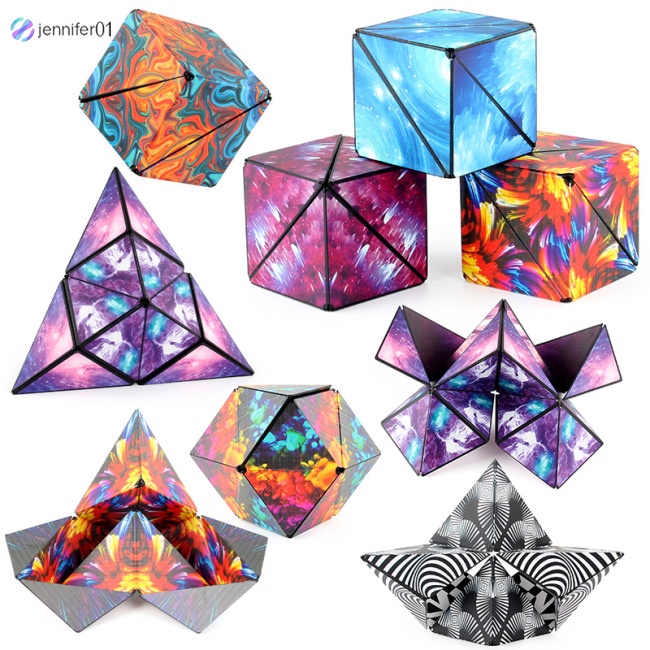 Đồ Chơi Khối Rubik Nam Châm Thần Kì Hình Học 3d Nhiều Kiểu Dáng Vui Nhộn Cho Trẻ Em