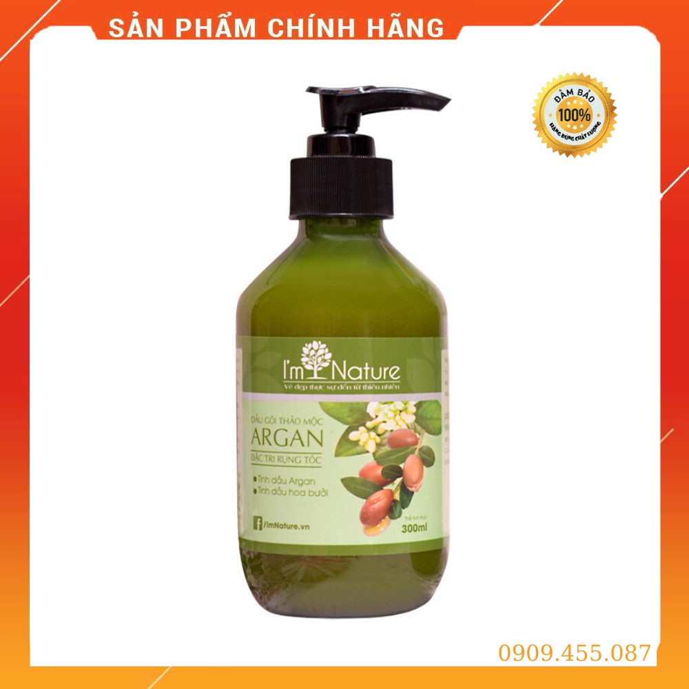 Dầu Gội Thảo Mộc Argan I'M NATURE 300ml  Chuyên dùng cho tóc gãy rụng