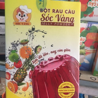 Thạch rau câu sóc vàng hộp 10 gói