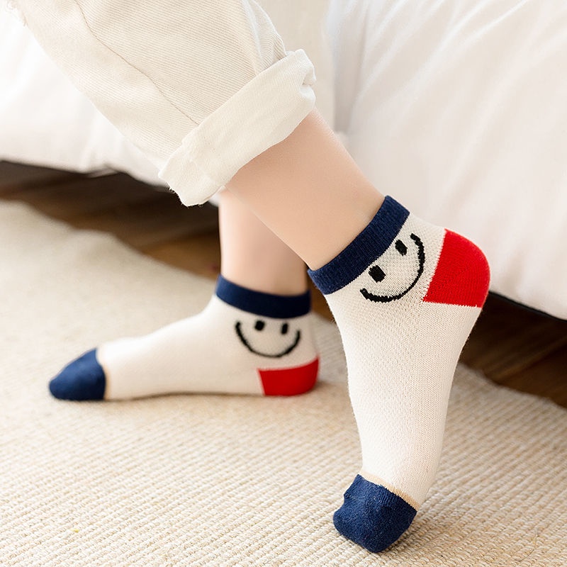 Vớ Cotton Nguyên Chất Mỏng Thoáng Khí Phong Cách Mới Cho Bé