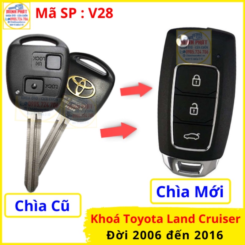 Làm chìa Khóa Độ gập Toyota Land Cruiser