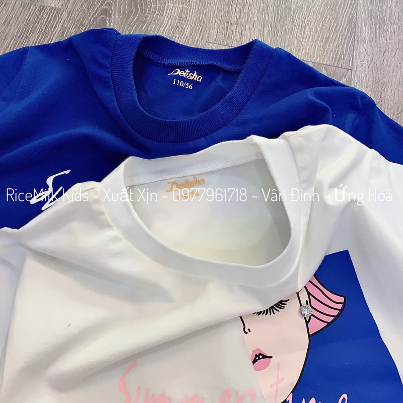 Váy Deesha cotton phối ren hình cô gái