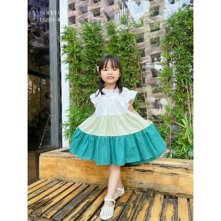 💚💙 ĐẦM SOFIA CANDY BA TẦNG PHỐI MÀU 💙💚
