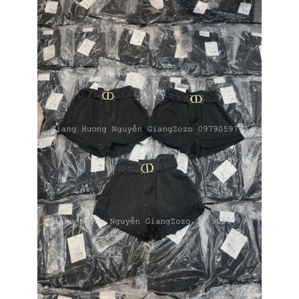 Quần sooc jeans đai chun C.D hàng QCL1