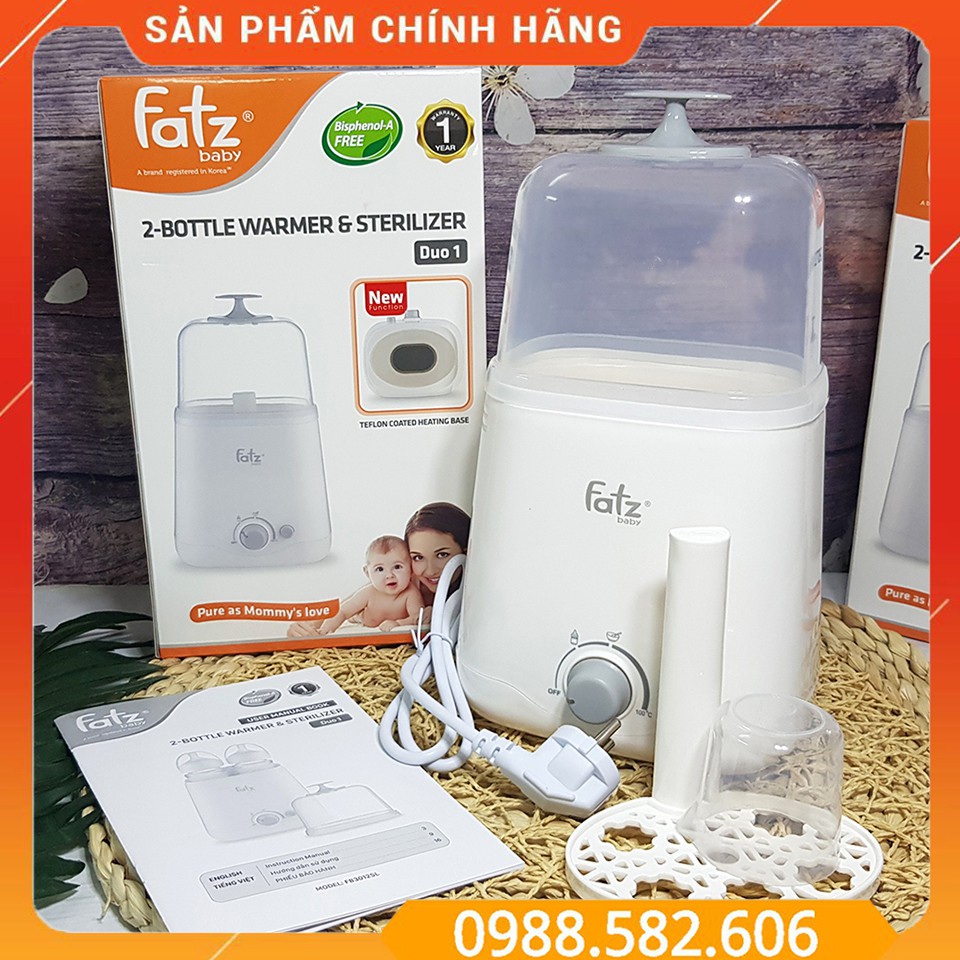 [BAO BÌ MỚI] Máy Hâm Bình Sữa Và Tiệt Trùng 2 Bình Cổ Rộng Fatz Baby Thế Hệ Mới - 8809224880199