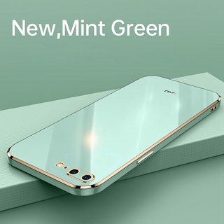 Ốp Điện Thoại TPU Dẻo Mạ Vàng 6D Sang Trọng Bảo Vệ Camera Cho iPhone 7 8 6 6S Plus i6 i7 i6S i8