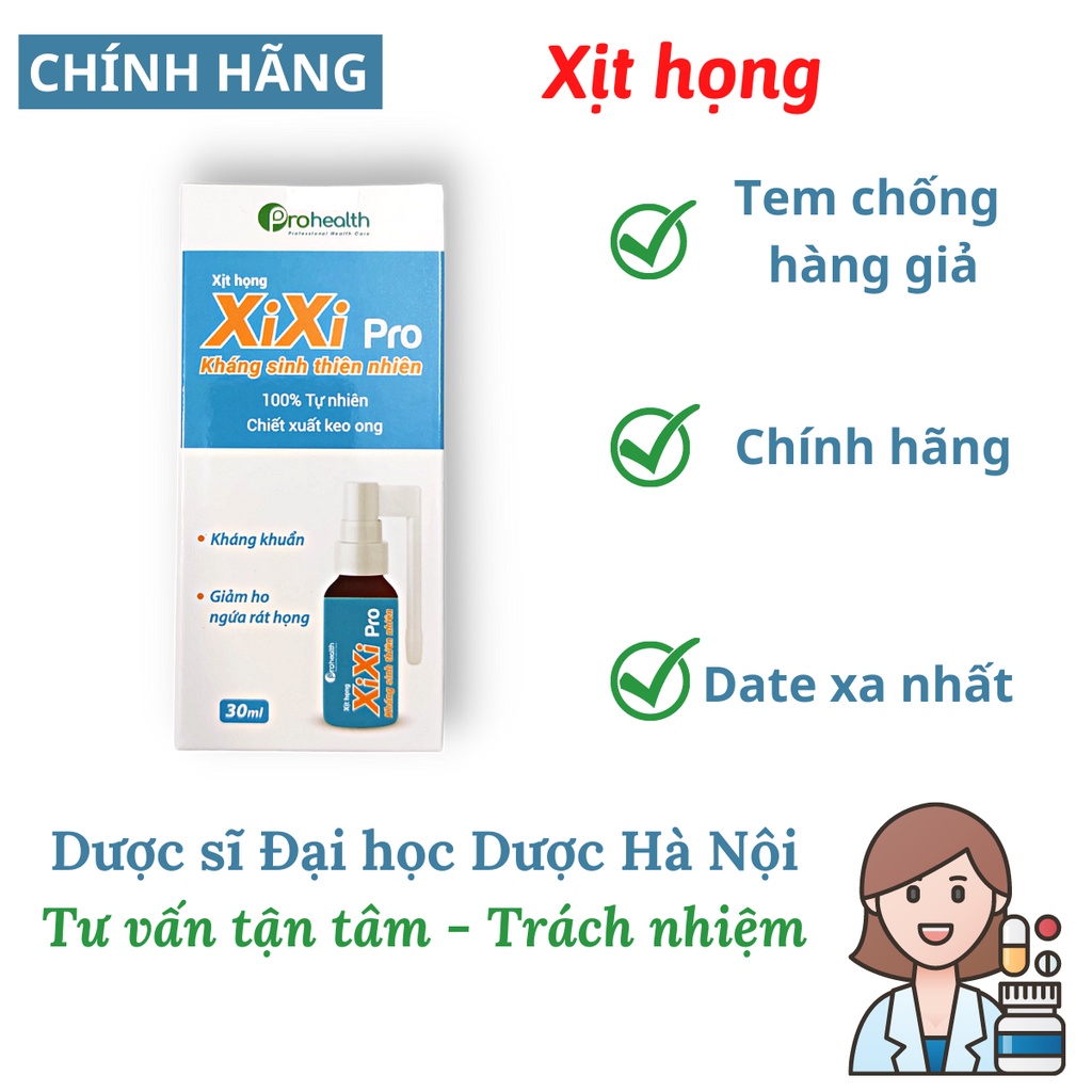 Xịt họng Xixi Pro hỗ trợ giảm ho, tăng đề kháng