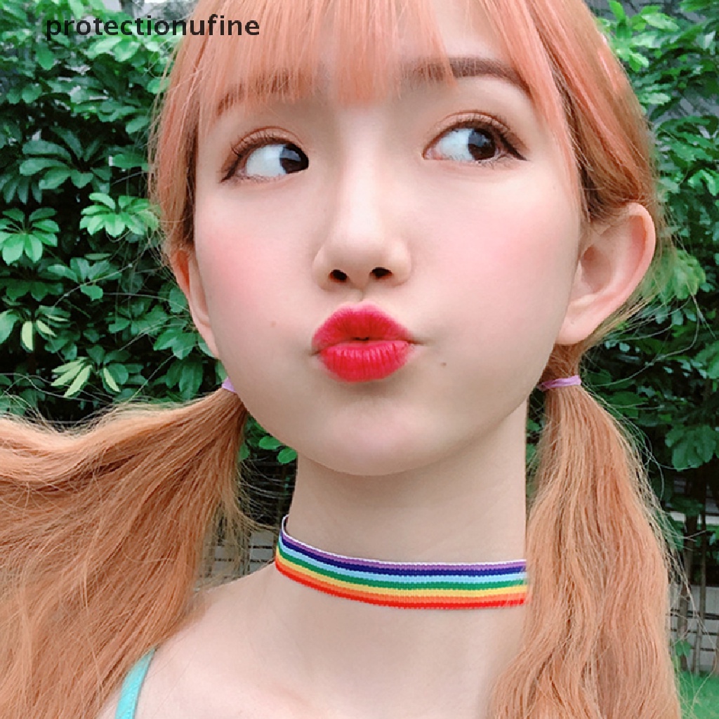 Vòng cổ choker/vòng tay màu cầu vồng LGBT PR3VN Gay Pride thời trang dành cho phái nữ