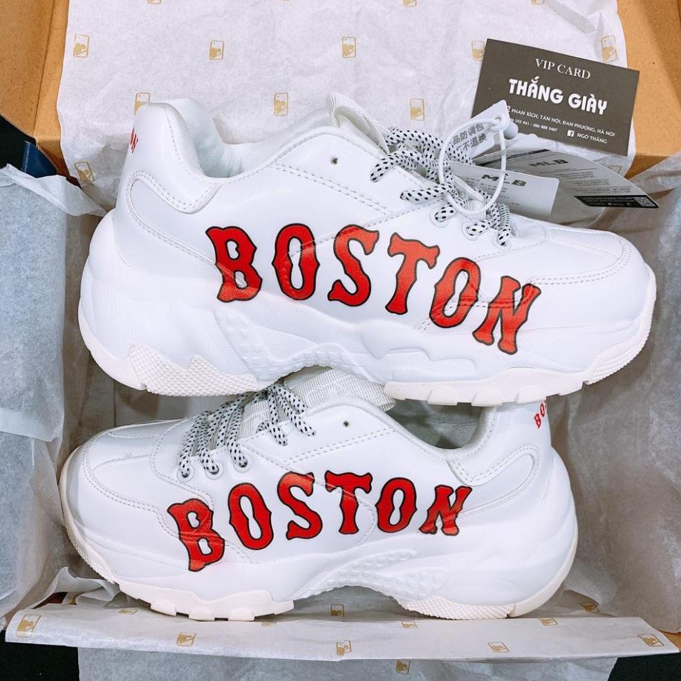 Giày thể thao nữ trắng đẹp độn đế độn Boston thời trang cao cấp