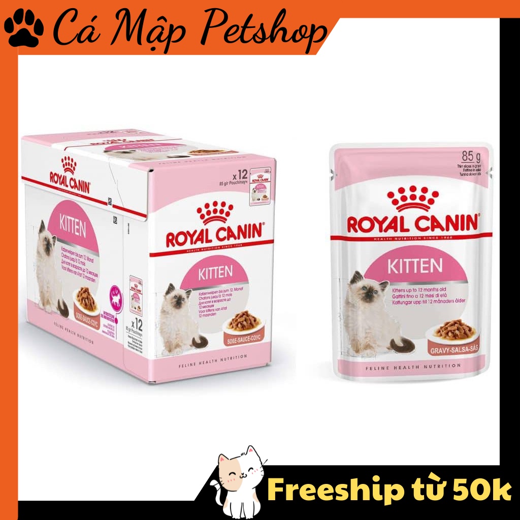 Pate cho mèo Royal Canin Kitten - Thức Ăn Ướt Cho Mèo Con Túi 85gr [12 gói]