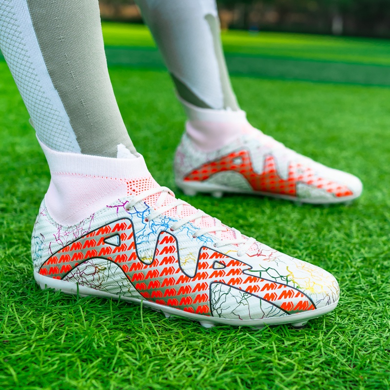 Giày Thể Thao Đá Banh Sân Cỏ Cổ Cao Chống Trượt Chuyên Nghiệp Size 33-46 Cho Nam Và Nữ