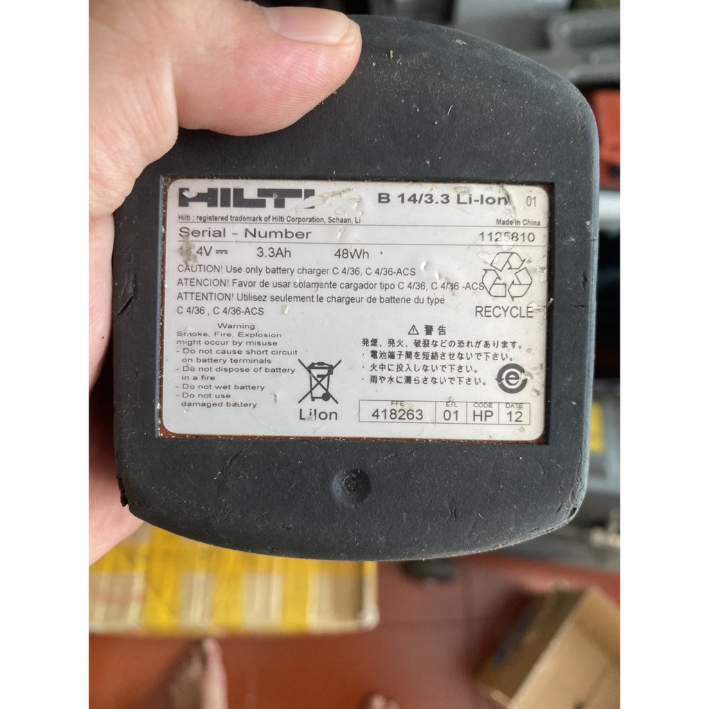 Pin zin li-Ion Hilti 14.4v 3.3Ah. BN.