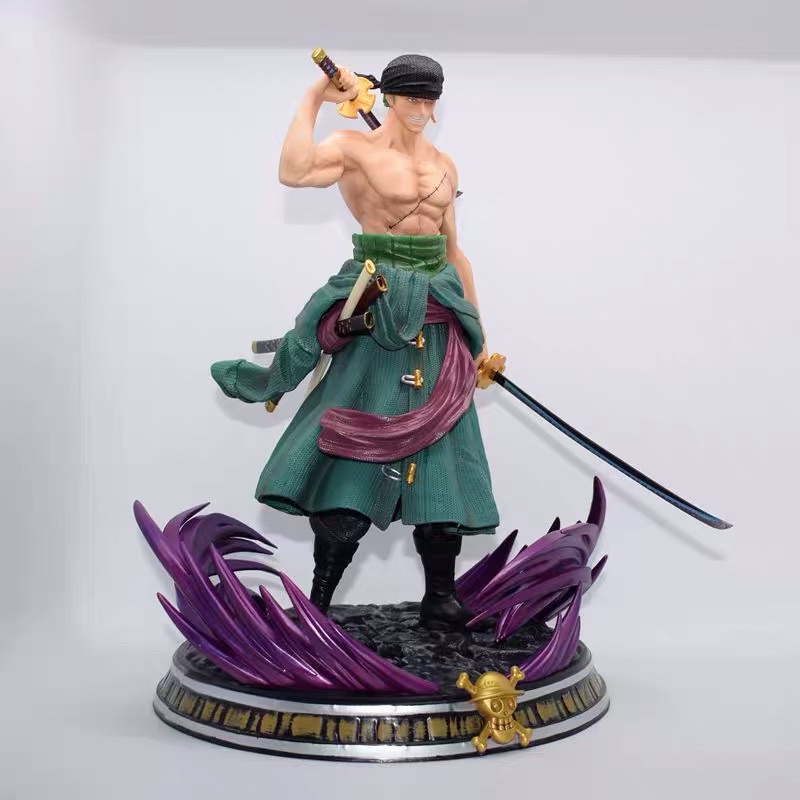 [SALE 50%] Mô hình Zoro 38cm có đế siêu to 2 đầu -Mô hình Zoro Onepiece