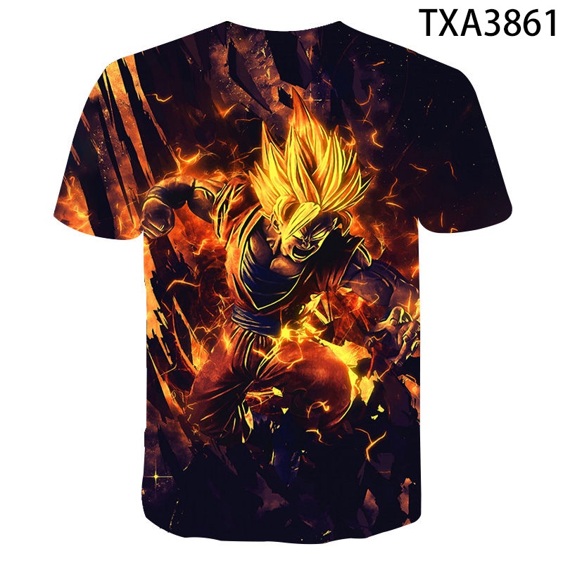 Mới Áo Thun Tay Ngắn In Hình Goku Dragon Ball Thời Trang Mùa Hè Cho Nam Và Nữ
