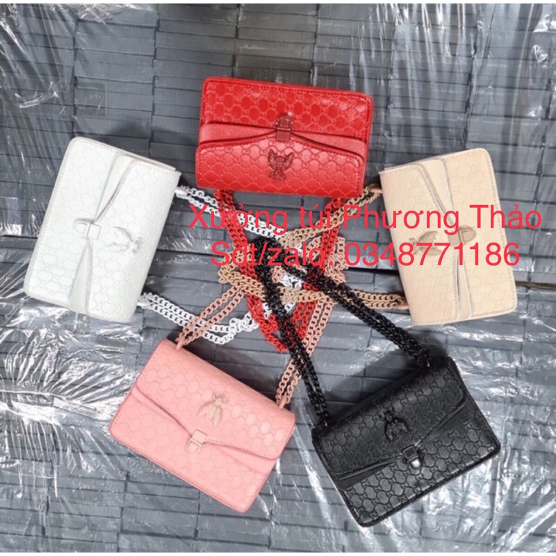 Túi Đeo Chéo Hoạ Tiết Con Ong Full Dây Màu Túi