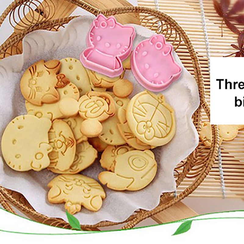 Bộ 2 Khuôn Làm Bánh Quy Hình Động Vật 3D Dễ Thương
