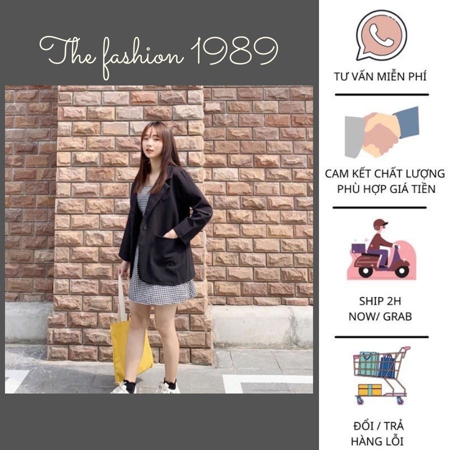 ÁO BLAZER TRƠN HÀN QUỐC [ CLIP- CÓ SẴN]- ÁO VEST  BLAZER 1 LỚP MÀU ĐEN - BE - NÂU - TRẮNG