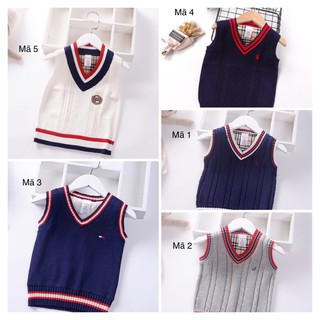  Áo len gile bé trai từ 25-55kg 