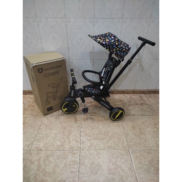 XE BA BÁNH PLAYKIDS VÀ UONIBABY GẤP GỌN - ĐẢO TAY 2 CHIỀU