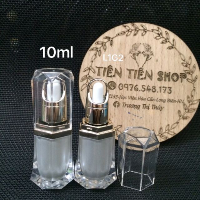 Chai nhựa bạc 10ml serum núm quai