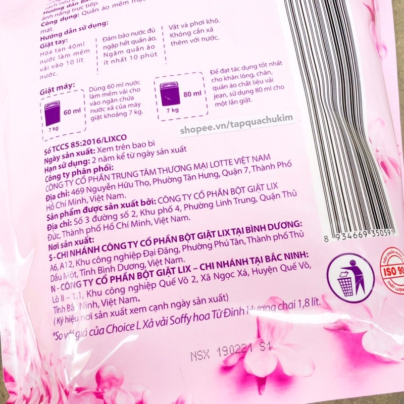 Nước giặt SOFFY Hàn Quốc chai 4KG - hương hoa TULIP