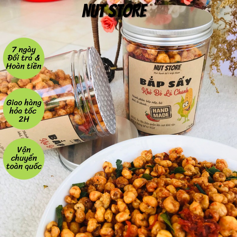 Bắp sấy khô bò lá chanh Food Store 250g