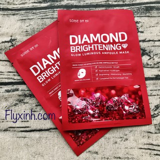 Mặt Nạ Dưỡng Trắng Da Some By Mi Diamond Brightening Mask Sheet 25g [Đỏ]
