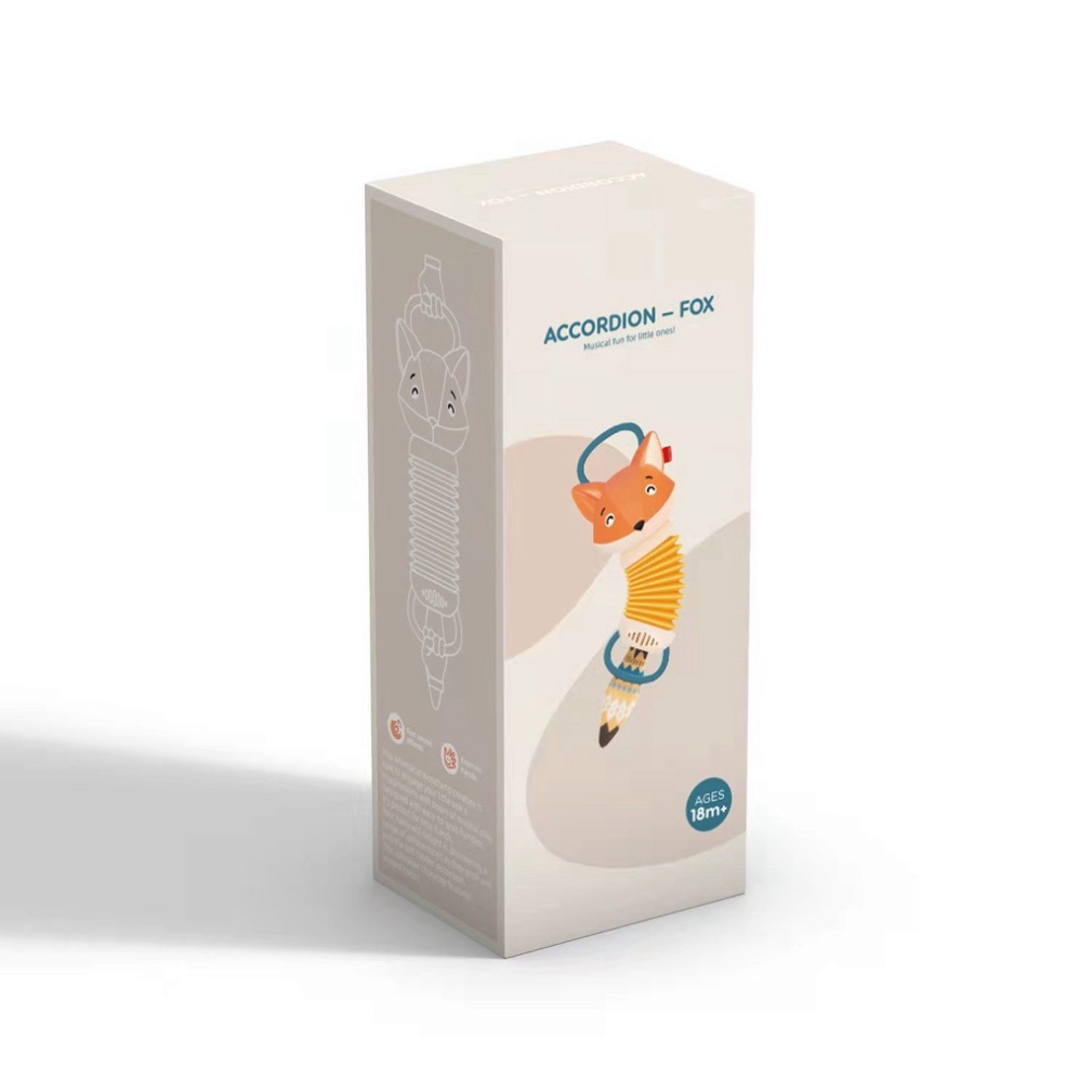 Đồ chơi trẻ nhỏ đàn arcordion cáo, đồ chơi treo nôi treo xe vui nhộn cho bé từ 0-12 tháng tuổi