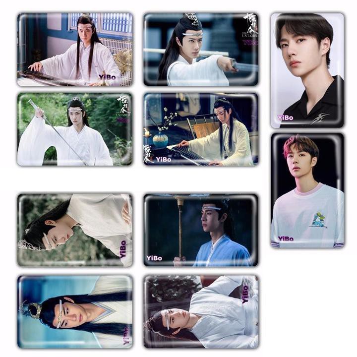 Bộ ảnh dán 10 tấm Vương Nhất Bác Lam Vong Cơ sticker Trần Tình Lệnh túi bộ ảnh thẻ hình thần tượng trung quốc