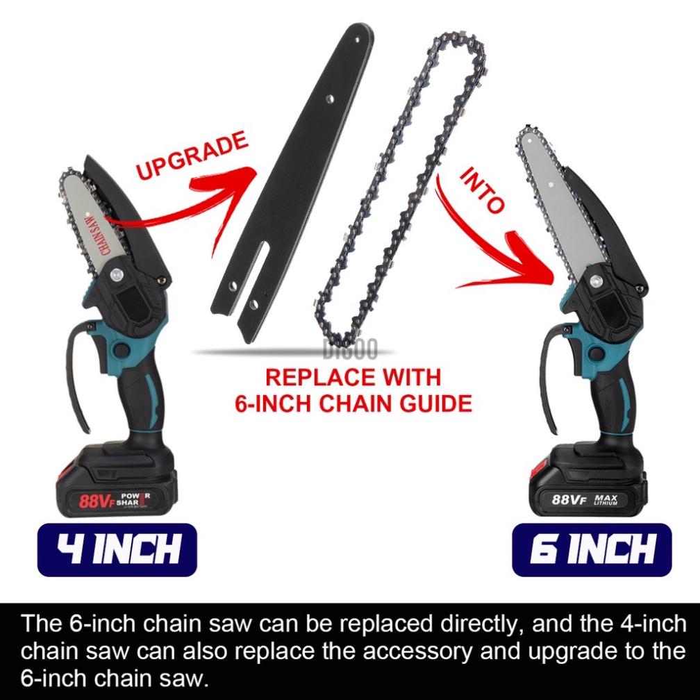 Dây xích 4 Inch lưỡi cưa sích cho máy cưa xích cầm tay pin