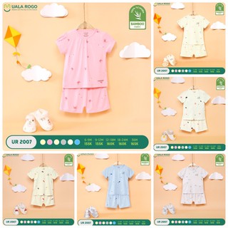 Ur2007 bộ cộc tay cài vai vải sợi tre uala rogo