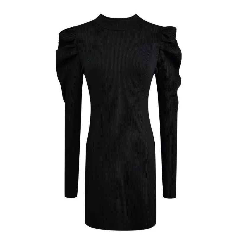 Váy dài tay vai bồng, đầm dài tay