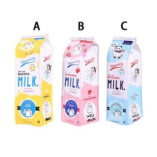Túi đựng bút hình hộp sữa với hoạ tiết hoạt hình dễ thương