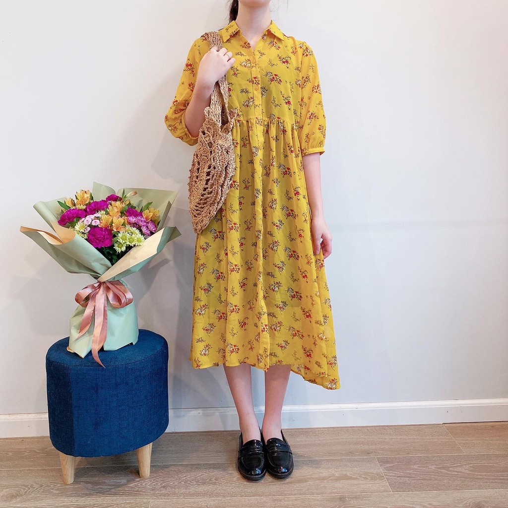 Đầm babydoll hoa nhí