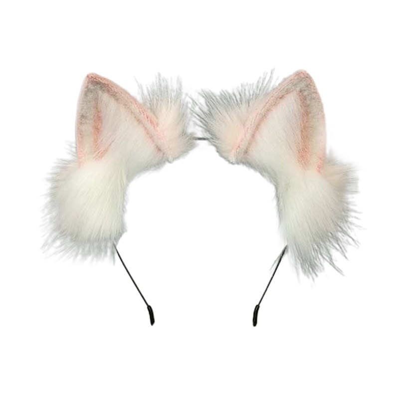 Băng Đô Cài Tóc Hình Tai Sói Bằng Lông Nhân Tạo Phong Cách Lolita