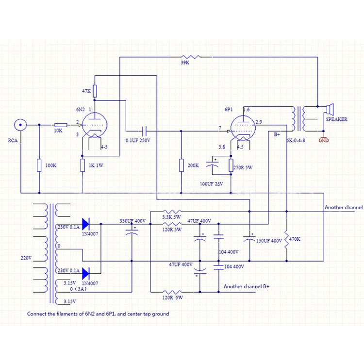 Bảng mạch khuếch đại công suất PCB 6N2/ 6N1+6P1 3W*2 hifi stereo ống chân không trần mới