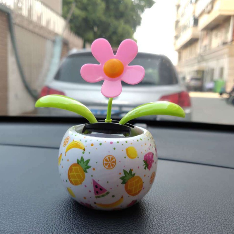 Mô Hình Hoa Hướng Dương Nhảy Múa Sử Dụng Năng Lượng Mặt Trời Trang Trí Bàn Điều Khiển Xe Hơi