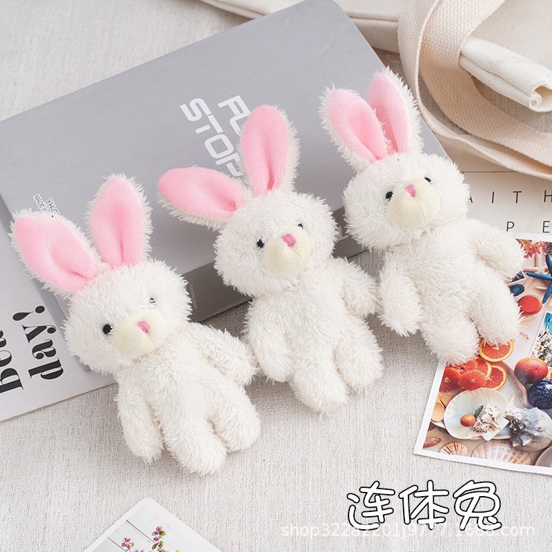 Móc khóa Thỏ bông cute cài túi balo