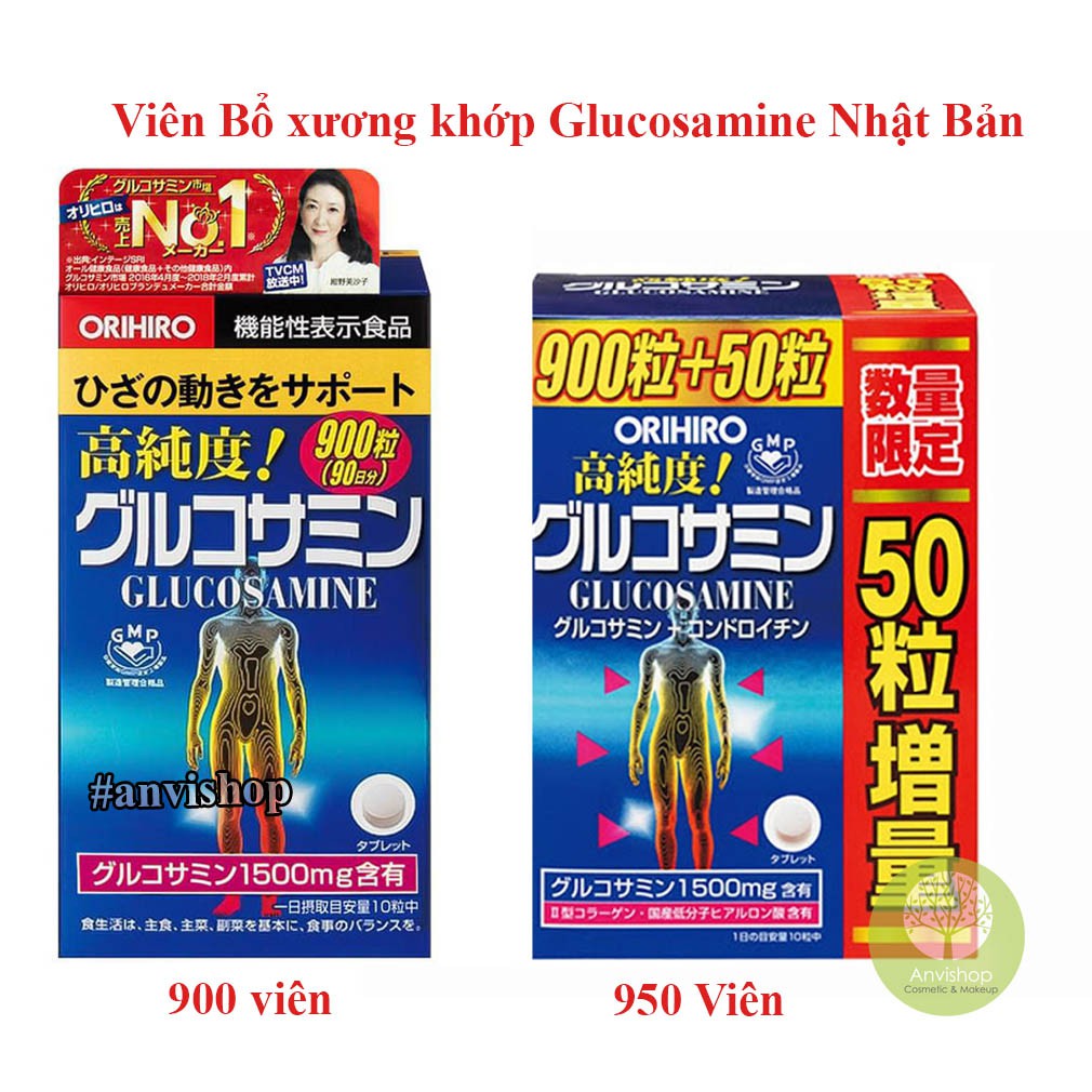 Viên bổ xương khớp Glucosamine Orihiro Nhật Bản 900 viên, 950 viên Date 2022