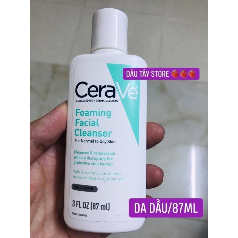 Sữa rửa mặt dịu nhẹ CERAVE Foaming & Hydrating (Da dầu & Da khô & DA DẦU MỤN) 237ML/473ML | BigBuy360 - bigbuy360.vn