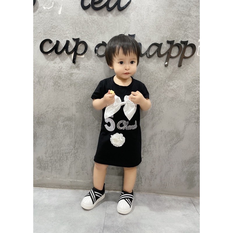 váy nơ cho bé gái ( sẵn đen )