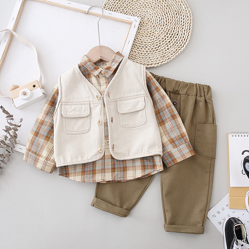Bộ Đồ Denim Thời Trang Mùa Xuân Dành Cho Bé Trai 1-2 Tuổi