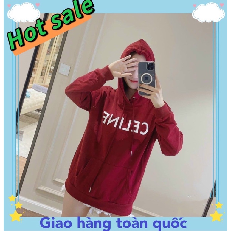Áo nỉ da cá mũ chữ CELINE🌹  hot trend ảnh thật | BigBuy360 - bigbuy360.vn