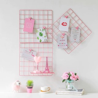 Lưới sắt trang trí + Kẹp gỗ treo ảnh