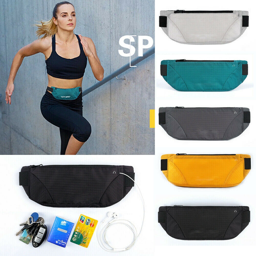 Waterproof Sports Runner Waist Bum Bag Running Jogging Belt Pouch Zip Pack